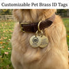 Personalized Deep Engraved Pet ID Tag | Double-Sided Copper & Brass Nameplate