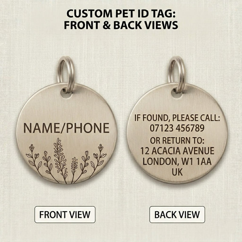 Snuggle Snout™ Signature Deep-Engraved Pet ID Tag - Solid Brass & Copper - Double-Sided Lifetime Durability